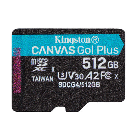 Kingston Technology Canvas Go! Plus UHS-I microSDXC Memory Card Without SD Adapter 512GB