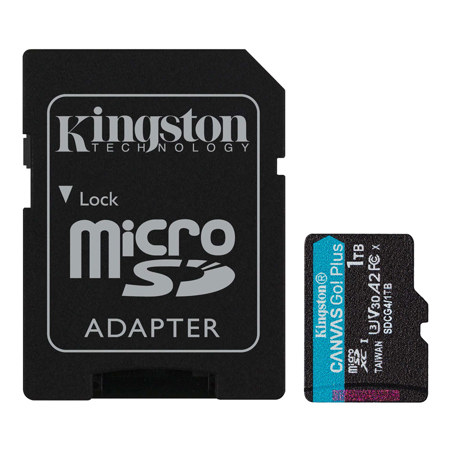 Kingston Technology Canvas Go! Plus UHS-I microSDXC Memory Card With SD Adapter 1TB