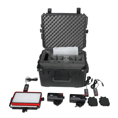 Kinotehnik Practilite 632 65W Bi-Color COB Fresnel 2-Light Kit w/802 LED Panel