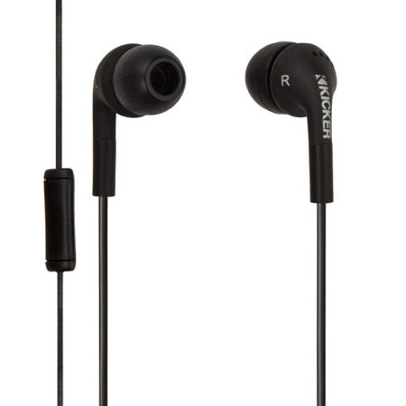 Kicker In-Ear Stereo Headset with Microphone, Black