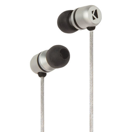 Kicker Phenom MicroFit In-Ear Monitors Earphones, Silver