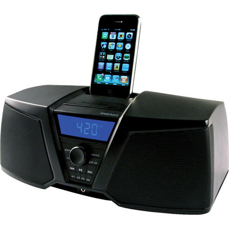 Kicker iK150 Digital LCD Alarm Clock for iPod, Black