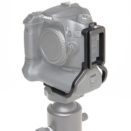 Kirk Quick Release L-Bracket for Canon's 70D with BG-E14 Grip