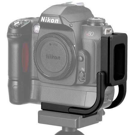 Kirk Compact L-Bracket for Nikon N80 with MB-16 Camera