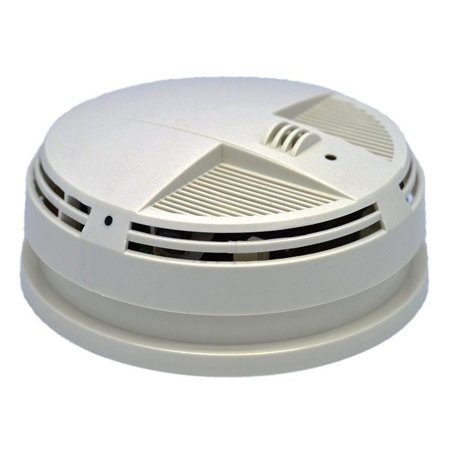 KJB Security Products Xtreme Life SC71004K Smoke Detector with 4K Indoor Covert Camera and DVR, Side View, IR Night Vision, Rechargeable Battery, 120fps, H.264