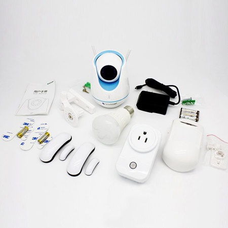 KJB Security Products SH1270 DIY Smart Home Kit, PTZ Camera, PIR & Door Sensors