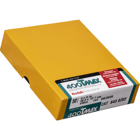 Kodak 8438202 T-Max 400 Professional Black/White 4x5"