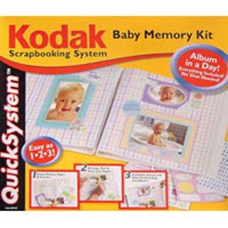 Kodak Quick System 12" x 12" Scrapbook Kit with 12 Designer Papers - Baby Memory