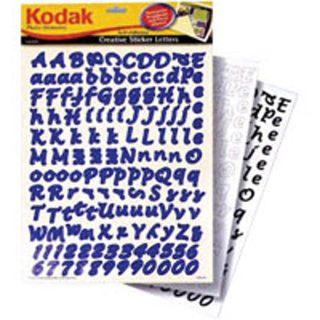 Kodak Photo Memories, Creative Self Adhesive Sticker Letters & Numbers Set - Script Black