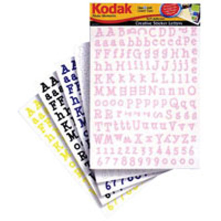 Kodak Photo Memories, Creative Self Adhesive Sticker Letters & Numbers Set - Basic Black
