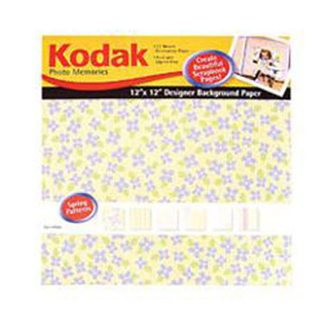 Kodak 12x12" Photo Memories Scrapbook Paper Pack - Spring Patterns, 12 Sheets