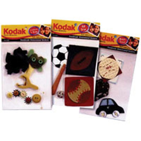 Kodak Dimensional Self Adhesive Stickers - Boy Assortment with Sports, Car & Toy Pictures.