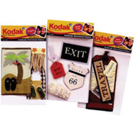 Kodak Dimensional Self Adhesive Stickers - Travel Assortment with Road Signs, Tropics & Luggage Tag Pictures.