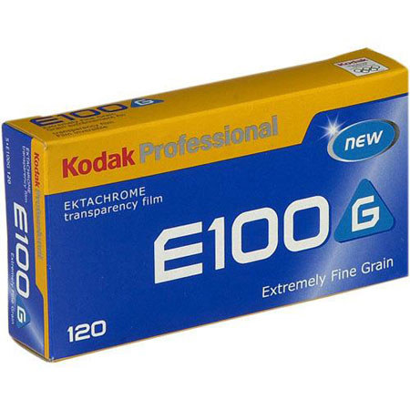 Kodak Ektachrome E100G Color Slide Film ISO 100, 120 Size, Transparency, 5-Pack