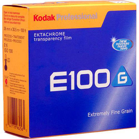 Kodak Ektachrome E100G 404 Color Slide Film ISO 100, 35mm Size, 100' Roll, Transparency, USA