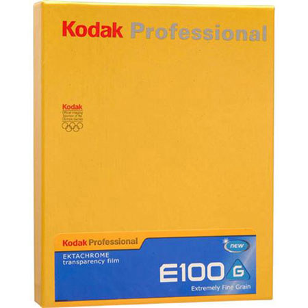 Kodak 8960312 E100G Color Slide Film, 4x5in, 10
