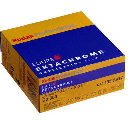 Kodak Ektachrm E-Dupe Slide Dupl Film, 35 mmx100' Roll