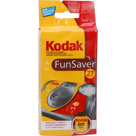 Kodak Fun Saver 35mm Disposable Camera with Flash, 27 Exposures, 6