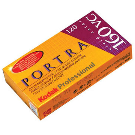 Kodak Portra 160VC Color Negative Film 120 Size, 5 Pack