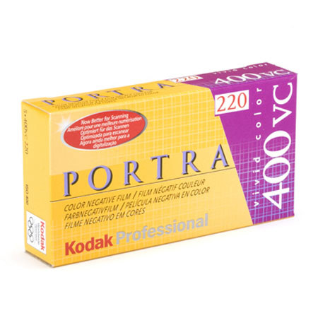 Kodak Portra 400VC Color Negative Film 220 Size, 5 Pack