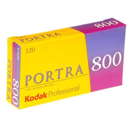 Kodak Portra 800 Color Negative Film ISO 800, 120 Size, Pack of 5,