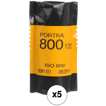 Kodak PORTRA(ポートラ)800 120 Kodak Portra 800 Color Negative Film 120 Size, 5 Pack 8127946