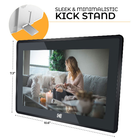 KODAK 10" Touch Screen Digital Photo Frame Wi-Fi Enabled with HD Photo Display, Matte Black