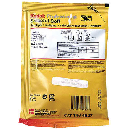 Kodak Selectol Sft B&W Papr Devlopr,Powdr to Make 1 Gal