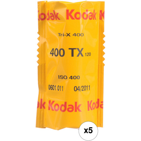 Kodak Tri-X Pan 400 Black & White Film - 5-Pack Of 120 Roll Film, ISO 400
