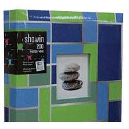Kleer-Vu Photo / Memo Album, Blue Squares, 200-4x6