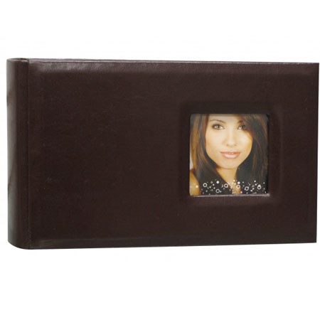 Kleer-Vu Euro Spec Leatherette Bookbound Album, Holds 100 4x6" 1-Up Photo, Brown