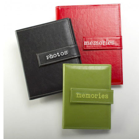 Kleer-Vu Photo Stitched Leatherette Album, Font Stitched Closer, Holds 36 5x7" Photos, 1 Per Page. Color: Assorted.