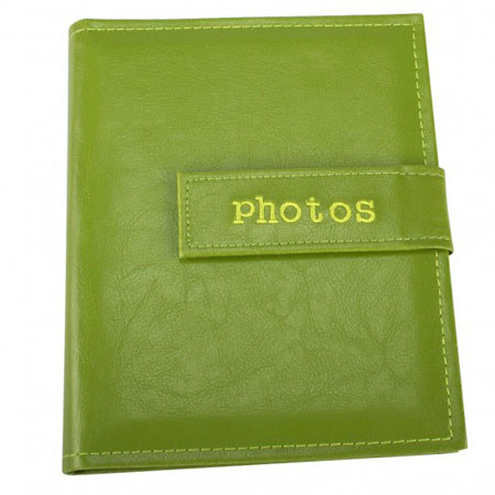 Kleer-Vu Photo Stitched Leatherette Album Holds 36 5x7" Photos -Green