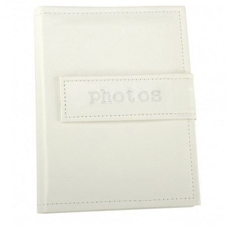 Kleer-Vu Photo Stitched Leatherette Album Holds 36 6x8" Photos - White