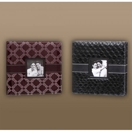 Kleer-Vu Hampshire Raised Crocodile Memo Album, Holds 200 4x6" 2-Up Photos