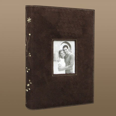 Kleer-Vu Photo Sueded Microfiber Album, Holds 300 4x6" Photos, 3 Per Page, Brown