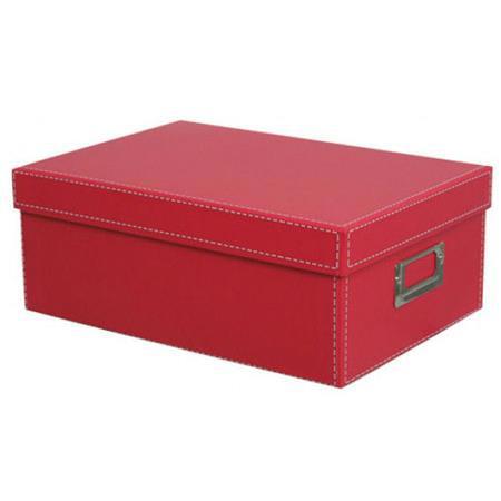 Kleer-Vu Archive Storage Photo Box, 8x11.5x4.5", Red