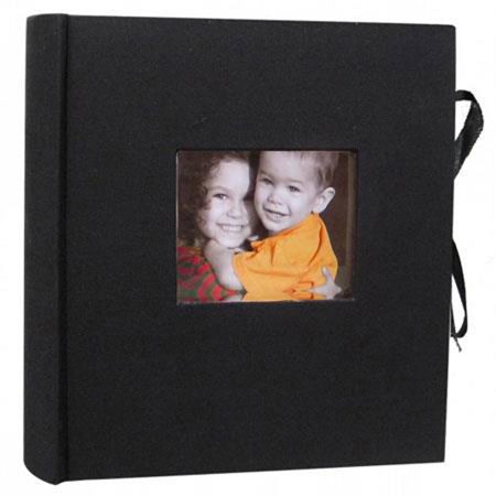 Kleer-Vu Este Flower Photo Album, Holds 256 4x6" Photos 2-Up, Black