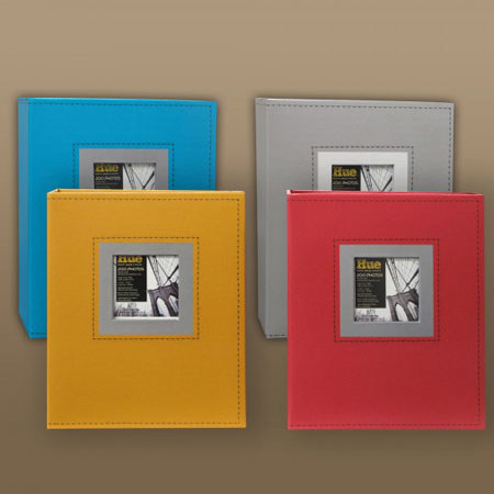 Kleer-Vu Photo / Hue Collection Embossed Paper Album, With Front Cover Frame, Holds 200 4x6" Photos, 2 Per Page. Color: Assorted.