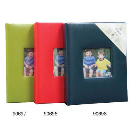 Kleer-Vu Photo Album, Pu Designer Collection,Red,36-4x6