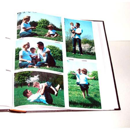 Photo Embroidery Leatherette Collection, Holds 500 4x6" Photos, 5 Per Page. Color: Brown.