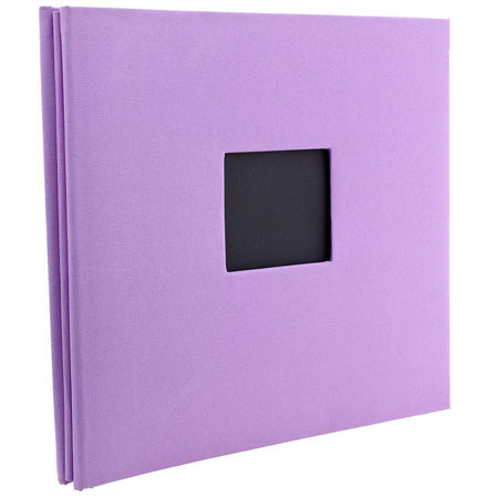 Kleer-Vu Fabric Scrapbook, PostBound with Window, 12x12", Purple