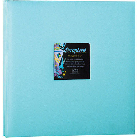 Kleer-Vu Fabric Scrapbook, PostBound with Window, 12x12", LT Blue