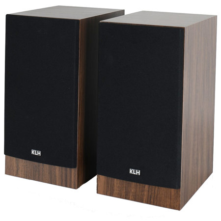 KLH Albany ll 2-Way Bass-Reflex Bookshelf Loudspeaker, European Walnut, Pair