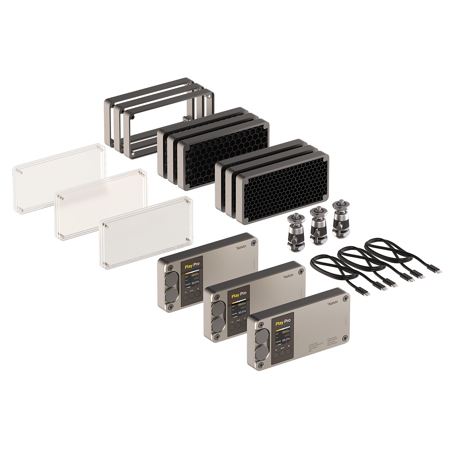 Kelvin Play Pro 10W RGBACL LED Pocket Creative Panel 3-Light Kit w/Wireless DMX