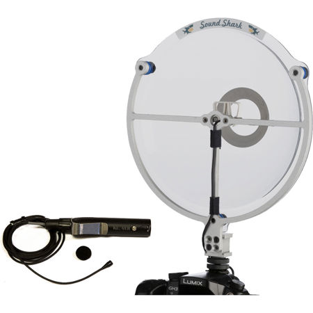 Klover Sound Shark ACC Equalized Microphone XLR Kit, Includes Parabolic Collector, Countryman B3 Omnidirectional Lavalier Microphone, XLR Connector with Equalization Circuitry, Accessory Mounting Bracket & Wind Cover