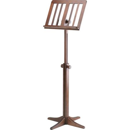 K&M 116/1 Wooden Music Stand, 28.14-48.22" Height, Walnut