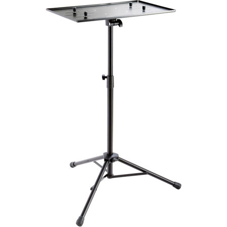 K&M 12185 Height-Adjustable Steel Laptop Stand with Clamping Option, 22.05 lbs Capacity