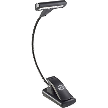 K&M 12247 Music Stand Light with T-Head 8 LED Flexlight, Black
