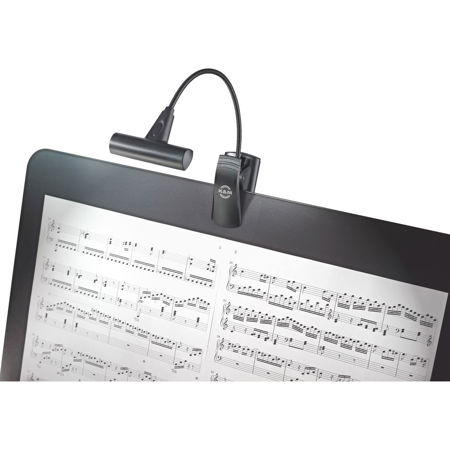 K&M 12247 Music Stand Light with T-Head 8 LED Flexlight, Black